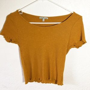 Mustard “Crop” Top